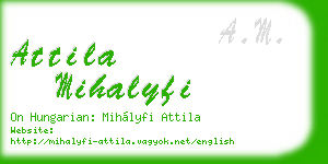 attila mihalyfi business card