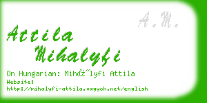 attila mihalyfi business card